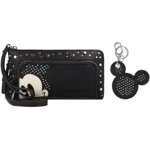 Desigual, Damen, Portemonnaie, geldbeutel mickey sdstyle lisa, Schwarz, Weiss, Silber günstig