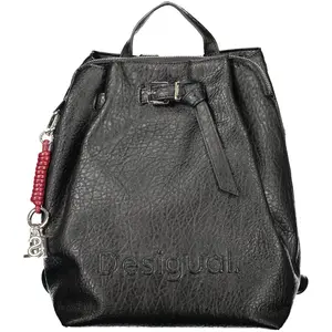 Desigual Stilvoller Damen-Rucksack Schwarz: Vielseitig mit abnehmbarem Anhänger günstig