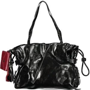 Desigual Stylische schwarze Damentasche mit abnehmbarem Schultergurt günstig