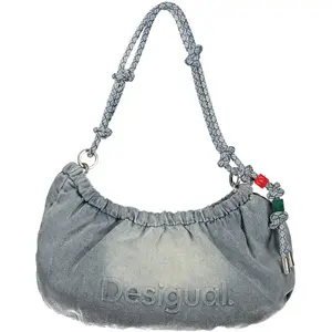 Desigual Ovaltasche Denim hellblau geflochtener Henkel Charms günstig