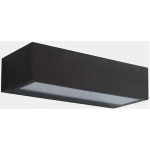 LEDS-C4 LED-Außenwandlampe Nemesis, braun, Breite 19,5 cm