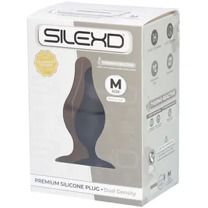 SilexD Plug Premium Silikon Schwarz Medium Modell 2 (9,3 x 3,5 cm) 1 ct