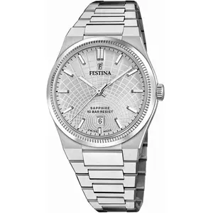 Festina Armbanduhr Date Rive Swiss Made Silver günstig