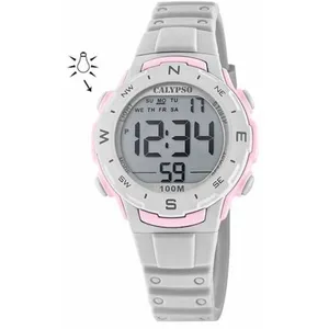 Calypso Digital Crush Kinderuhr Quarz Silikonband beige K5801/1 günstig