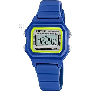 Calypso Digital Crush Kinderuhr Silikonband blau Datum Timer K5802/5 günstig