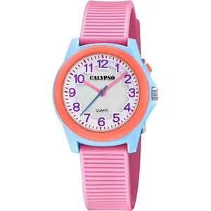 Calypso | analoge Kinderuhr Ø 34 rosa Quarz Kunststoff Licht | K5823/2 günstig