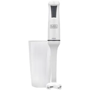 Black & Decker B+D Stabmixer BXHB600E, Stabmixer, Weiss, Grau
