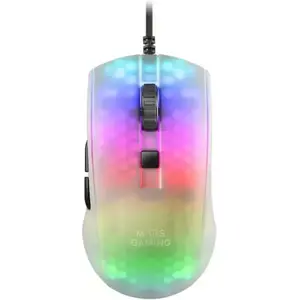 Mars Gaming MMRW, rechts, Optisch, USB Typ-A, 12800 DPI, Weiß