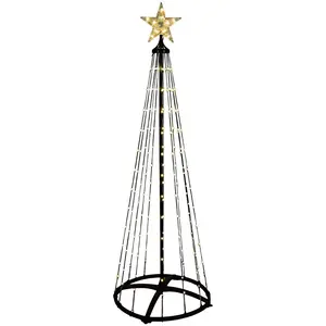 Wellhome Weihnachtsbaum Mit 370 Warmweißen Led-lichtern 210 Cm