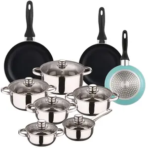 Wellhome Pk8184 Kochtopfset Mit Pfannen 15 Stücke