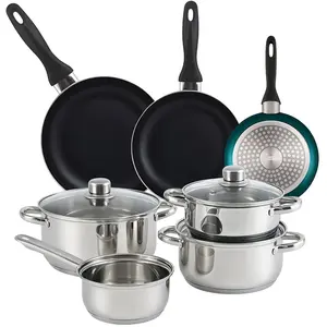 Wellhome Pk8186 Kochtopfset Mit Pfannen 10 Stücke