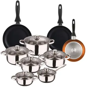Wellhome Pk8181 Kochtopfset Mit Pfannen 15 Stücke