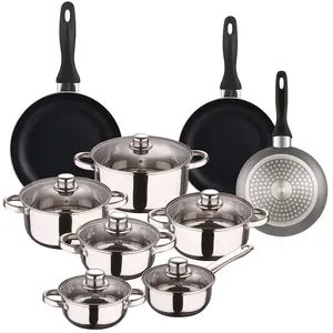 Wellhome Pk8182 Kochtopfset Mit Pfannen 15 Stücke