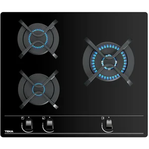 Teka GBC 63010, Schwarz, Integriert, 60 cm, Gaskochfeld, Glas, 3 Zone(...