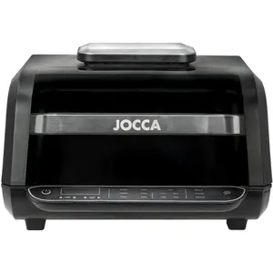 Jocca 8i1 grill airfryer & dehydrator 7 liter 1700 watt, Fritteuse, Silber, Schwarz