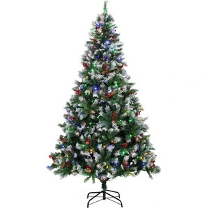 HOMCOM Weihnachtsbaum mit 400 LEDs (Warmweiß & Mehrfarbig), 210 cm, Sc...