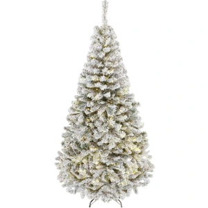 HOMCOM Weihnachtsbaum mit 240 warmweißen LEDs, 200 cm, verschneite Tan...