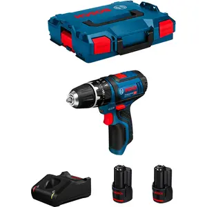 Schlagbohrschrauber BOSCH GSB 12V-15 (2 x 2,0 Ah + GAL12V-40 + L-Boxx ...