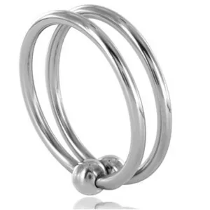 Ringset aus Penis-und Hodenring aus Stahl, Metal Hard 1 ct