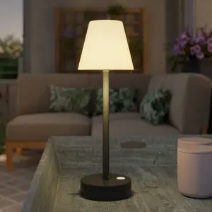Newgarden Lola Slim LED-Tischlampe Akku, anthrazit