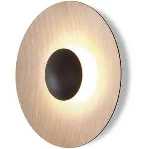 MARSET Ginger 32C LED-Wandlampe Ø32cm eiche/eiche