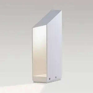 MARSET LED-Sockellampe Domus, Höhe 37 cm, weiß, Aluminium