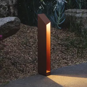 MARSET LED-Sockellampe Domus Höhe 55 cm rostfarben Aluminium