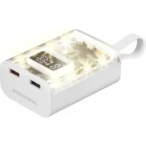 Mars Gaming MPK-10K, 10000 mAh, Lithium-Ion (Li-Ion), Quick Charge 3.0, Power Delivery 3.0, 3,7 V, 22,5 W, Weiß günstig