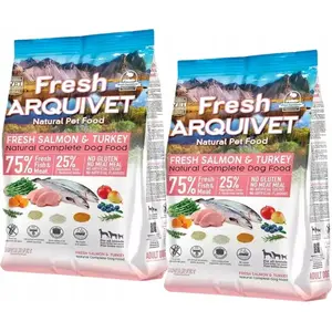 ARQUIVET FRESH Halbfeuchtes Hundefutter mit Lachs und Truthahn 2x2,5kg