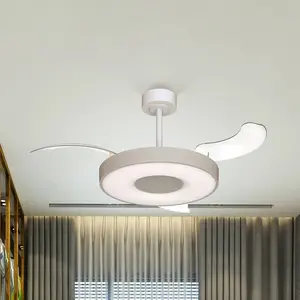 Smart LED-Deckenventilator Coin Mini, beige/weiß, DC, leise günstig