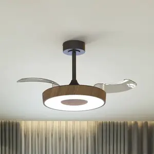 Smart LED-Deckenventilator Coin Mini holz/schwarz DC leise günstig
