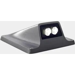 LEDS C4 Rexel Außenleuchte - 3,4 W, Warmweiß, 139 lm, IP66, Grau