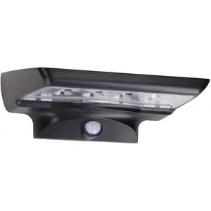 LEDS C4 Solar Außenleuchte - 8,8 W, Tageslichtweiß, 720 lm, IP44, Schw...