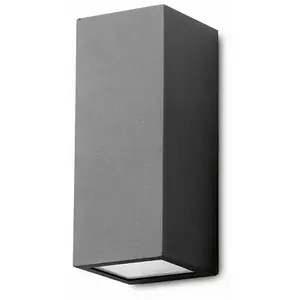 LEDS C4 Cube Außenwandleuchte - 150 W, 2200 lm, IP44, Schwarz