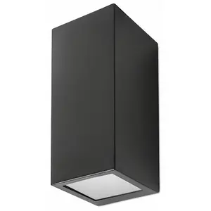 LEDS C4 Cube Außenwandleuchte - 70 W, 2670 lm, IP44, Grau