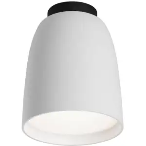 Bover LED-Außen-Deckenlampe Nut, weiß, Alu/Stahl, Ø 10 cm