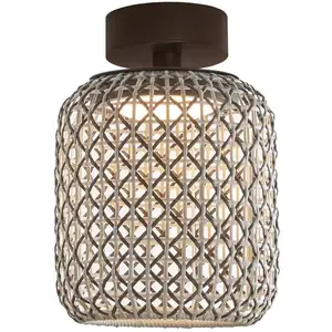 Bover Nans PF/21 LED-Außendeckenleuchte, braun