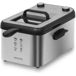 Cecotec Elektrische Fritteuse CleanFry Infinity, Fritteuse, Silber, Grau, Schwarz