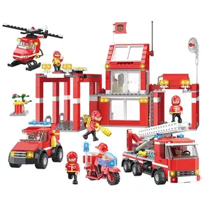 Eurekakids Feuerwehrgebäude-bausteine Mit Rettungsfahrzeugen 827 Stück...