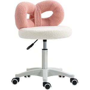 HOMCOM Drehbarer Hocker mit Rückenlehne Höhenverstellbar 63-77 cm Bezu... günstig
