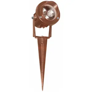 CADDIE 3 LED-Außenstrahler, 45°, 3000 K, strukturierte Corten-Farbe - ...