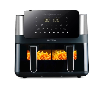 PRIXTON Heißluftfritteuse 8 Liter Cook Organics | Airfryer mit Doppelk...