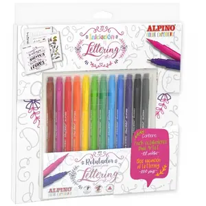 Alpino Set Beschriftungsmarker 12 Marker + Buch