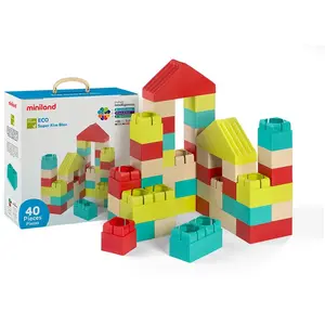 Miniland Eco Super Kim Bloc Bauspiel 40 Einheiten