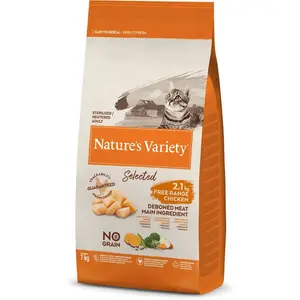 Nature´s Variety Select Feline Adult Sterilized Hühnerfutter Für Katze...