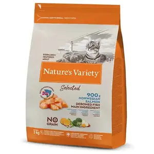 Nature´s Variety Selec Adult Steril Salmon 3kg Katzenfutter