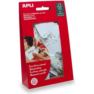 APLI Agipa, Geschenkverpackung, Warenanh nger - Kleinpackung, Maáe: 15 x 24 mm, weiá (200x) günstig