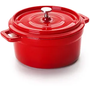 Ibili-Cocotte Minitopf, emailliertes Gusseisen, 13x8 cm, 500 ml, rot günstig