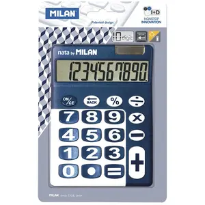 Milan Blaue Blisterpackung Mit 10-stelligem Taschenrechner Mit Großen ...
