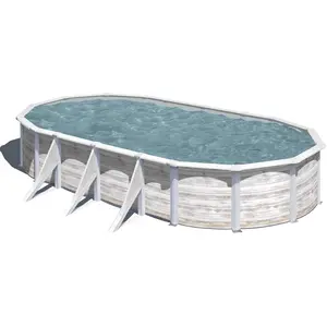 GRE Ovaler Stahlwandpool mit Nordicoptik KIT730N 730 x 375 x 120 cm,... günstig